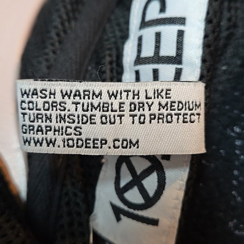 10.Deep Full Zip Hoodie Black Star Size 2XL - Picture 11 of 11
